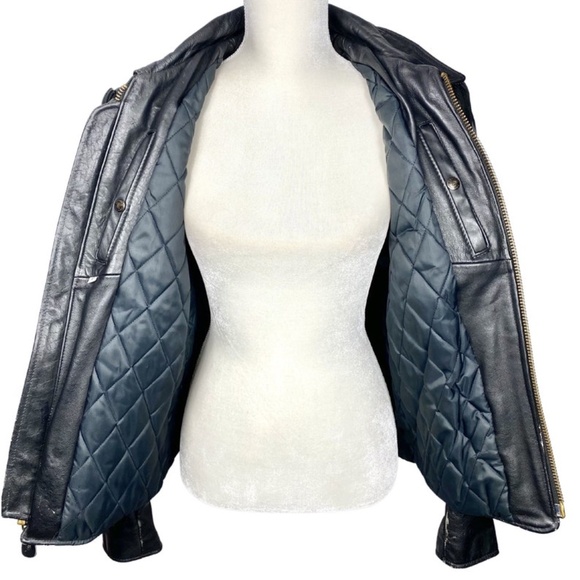 1970's Branded Garments Black Leather Fringe Jacket - Picture 5 of 9